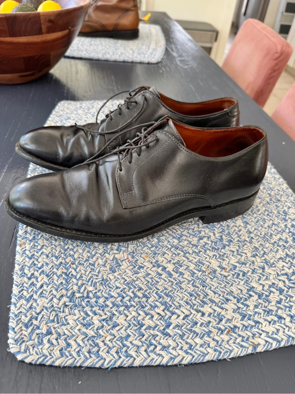 Allen Edmonds Black Leather Derby Shoes